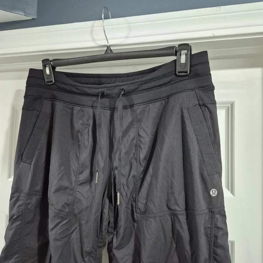 Lululemon Pants Womens 12 Black Dance Studio Lined Full Length Baggy Cinch Hem